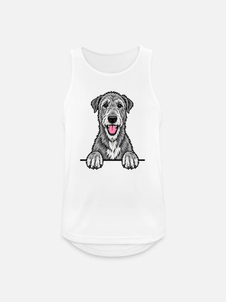 Irischer Wolfshund - Männer Tank Top atmungsaktiv - Weiß
