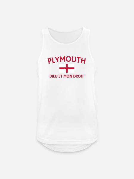 Plymouth Flagge Motto - Männer Tank Top atmungsaktiv - Weiß
