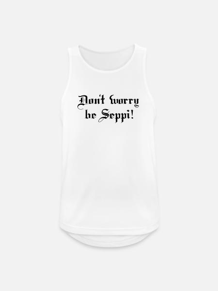 Glücklicher Seppi - Männer Tank Top atmungsaktiv - Weiß