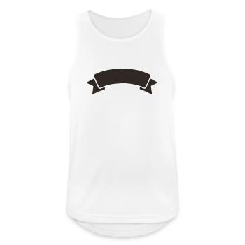 Leeres Band-Banner-Symbol – Vintage-Etiketten-Design - Männer Tank Top atmungsaktiv - Weiß - Vorne - Nick (188cm)