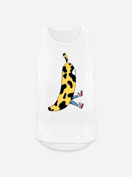 Süße Banane - Männer Tank Top atmungsaktiv - Weiß
