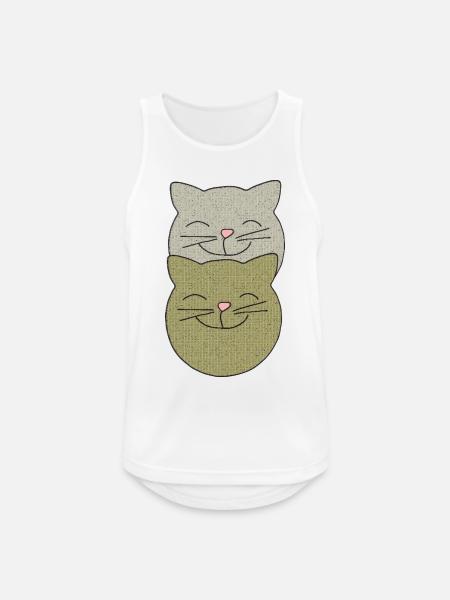 katzen zwillinge - Männer Tank Top atmungsaktiv - Weiß