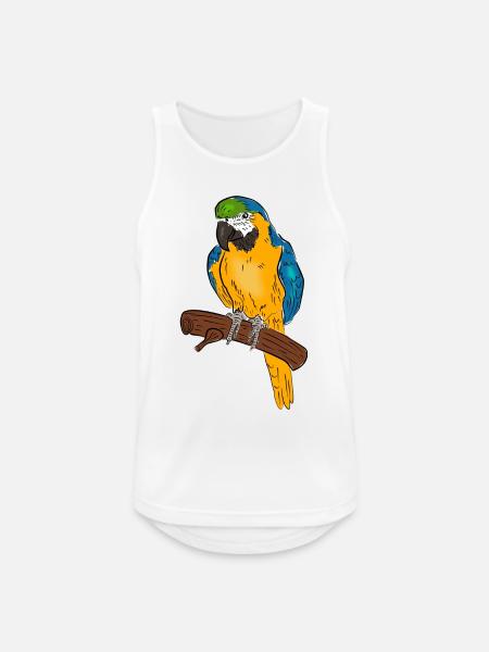Papagei - Männer Tank Top atmungsaktiv - Weiß
