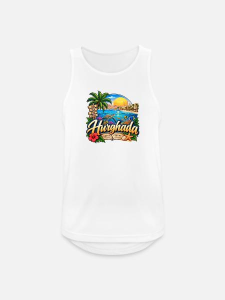 Hurghada – Red Sea, Sun & Dive - Männer Tank Top atmungsaktiv - Weiß