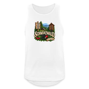 Schwarzwald – Natur, Heimat & Lebensgefühl - Männer Tank Top atmungsaktiv - Weiß - Vorne - Nick (188cm)