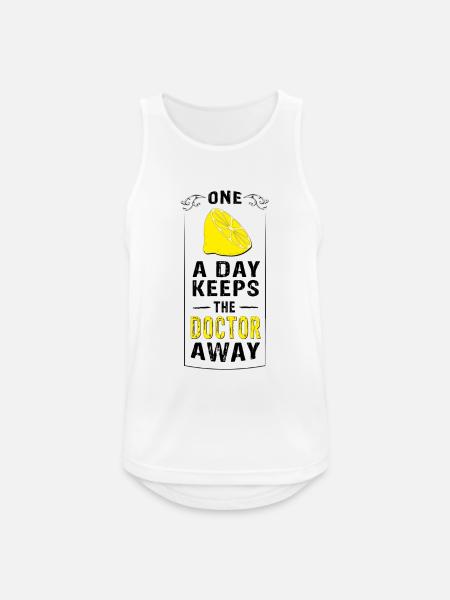 ONE CITRONE a day keeps the doctor away - Männer Tank Top atmungsaktiv - Weiß