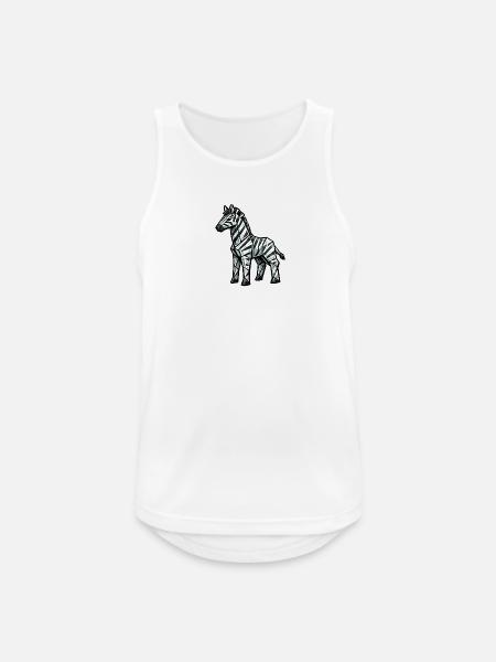 Geometrische Zebra-Silhouette - Männer Tank Top atmungsaktiv - Weiß