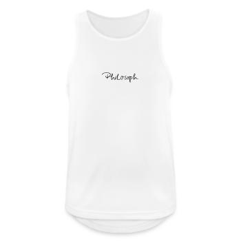 Philosoph - Männer Tank Top atmungsaktiv - Weiß - Vorne - Nick (188cm)