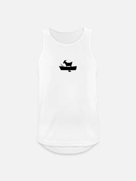 G.O.A.T. Ziege im Boot - Männer Tank Top atmungsaktiv - Weiß