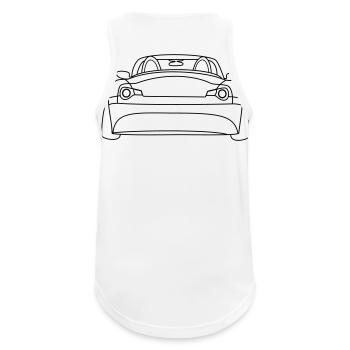 Cabrio roadster Heck Tribal - Männer Tank Top atmungsaktiv - Weiß - Hinten - Nick (188cm)