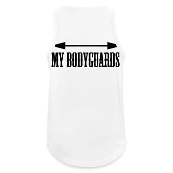 My Bodyguards - Männer Tank Top atmungsaktiv - Weiß - Hinten - Nick (188cm)