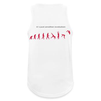 Evolution - Männer Tank Top atmungsaktiv - Weiß - Hinten - Nick (188cm)