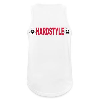 Hardstyle - Männer Tank Top atmungsaktiv - Weiß - Hinten - Nick (188cm)