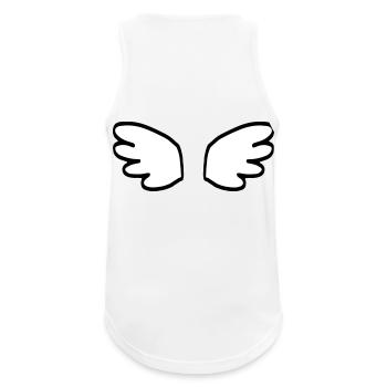 Ailes d'ange / ailes d'ange / ailes d'ange / naissance - Débardeur respirant Homme - blanc - Dos - Nick (188cm)