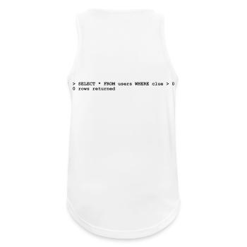 Coder No Clue (1c, NEU) - Débardeur respirant Homme - blanc - Dos - Nick (188cm)