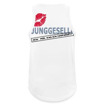 Junggesellenabschied - Zeig mir was ich verpasse - Männer Tank Top atmungsaktiv - Weiß - Hinten - Nick (188cm)
