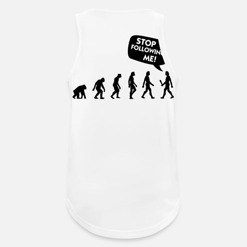 Die Evolution eines Stalkers - Männer Tank Top atmungsaktiv - Weiß