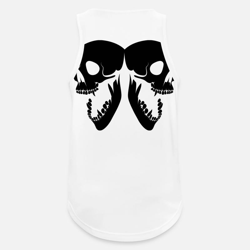 skulls - Männer Tank Top atmungsaktiv - Weiß