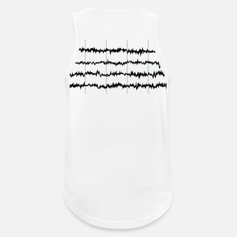 brainwaves - Männer Tank Top atmungsaktiv - Weiß
