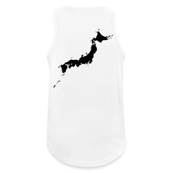 Japan - Männer Tank Top atmungsaktiv - Weiß - Hinten - Nick (188cm)