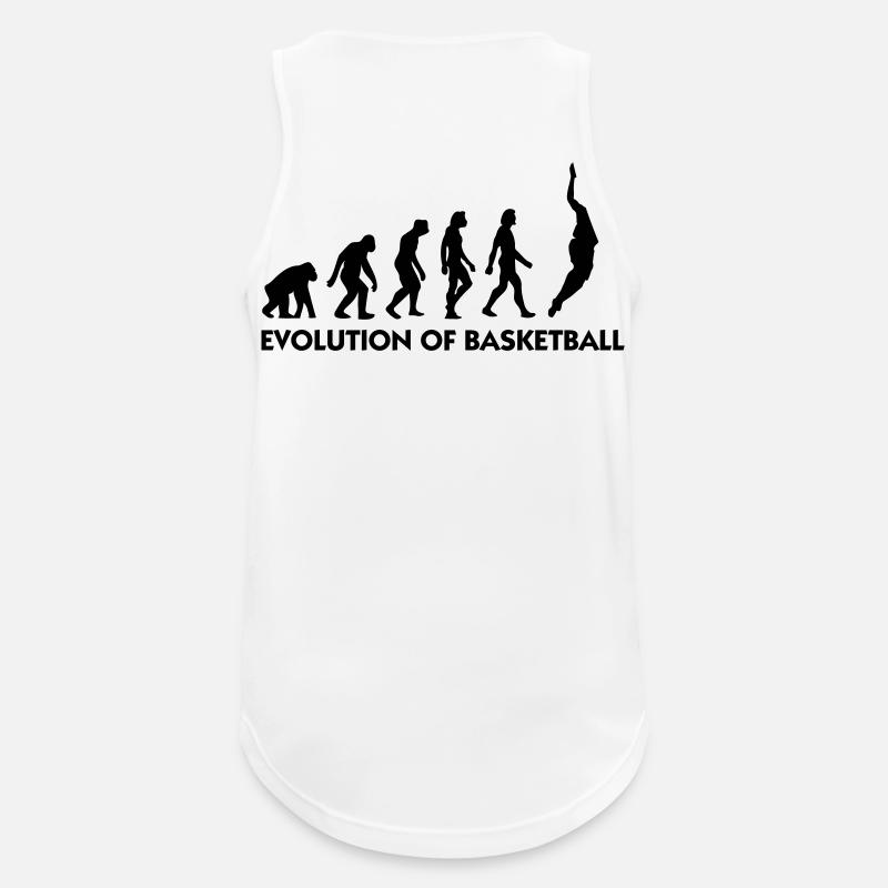 Die Evolution von Basketball - Männer Tank Top atmungsaktiv - Weiß
