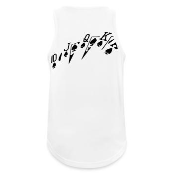 farb - Männer Tank Top atmungsaktiv - Weiß - Hinten - Nick (188cm)