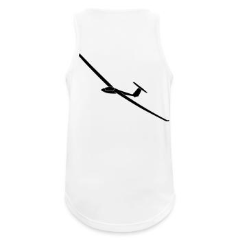 LS6 15m - Männer Tank Top atmungsaktiv - Weiß - Hinten - Nick (188cm)