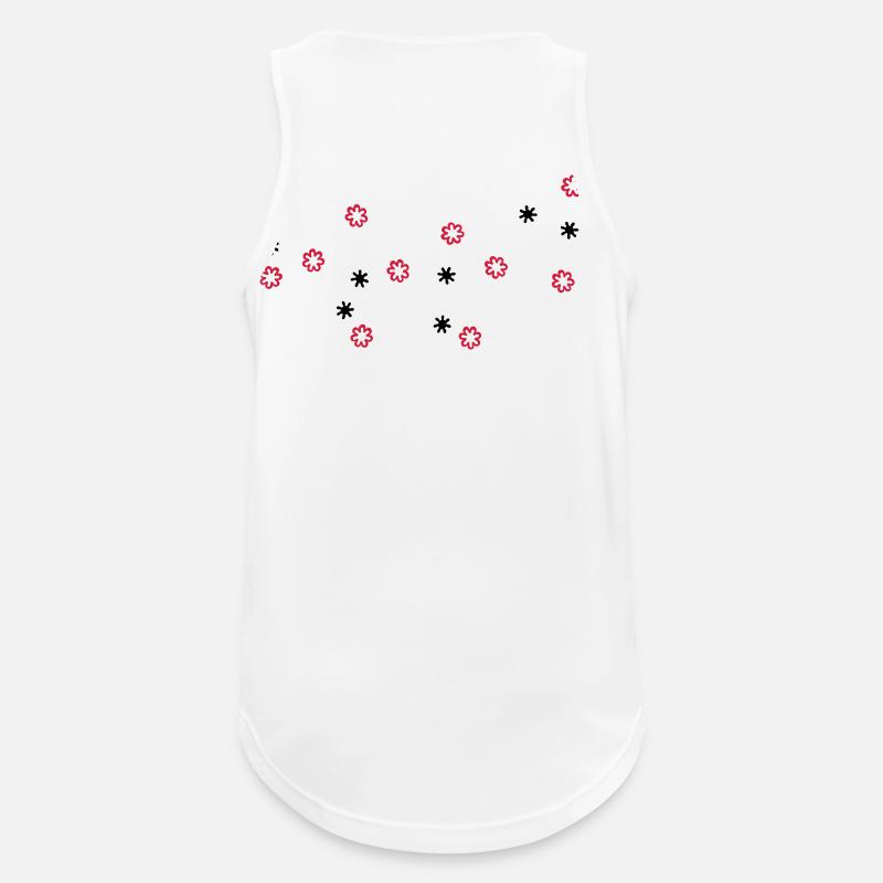 blümchen - Männer Tank Top atmungsaktiv - Weiß