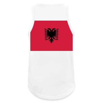 albania - Men's Breathable Tank Top - white - Back - Nick (188cm)