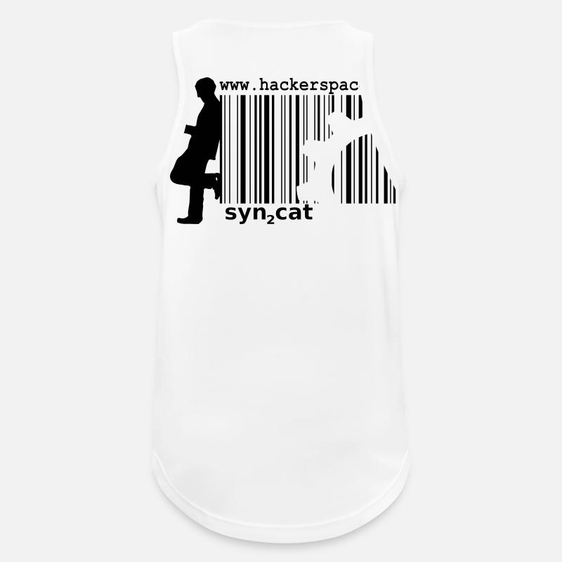 syn2cat hackerspace - Männer Tank Top atmungsaktiv - Weiß