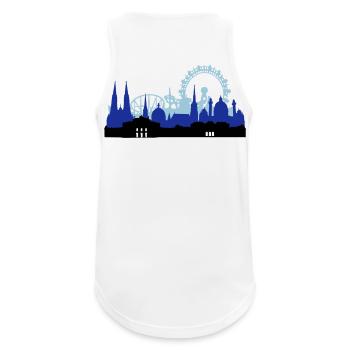 Vienne Skyline - Débardeur respirant Homme - blanc - Dos - Nick (188cm)