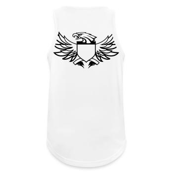 wappen06 - Männer Tank Top atmungsaktiv - Weiß - Hinten - Nick (188cm)