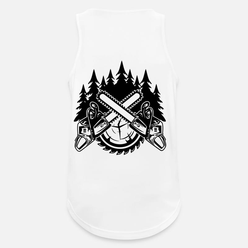 Chainsaws - Men's Breathable Tank Top - white