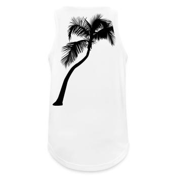 Palme - Männer Tank Top atmungsaktiv - Weiß - Hinten - Nick (188cm)