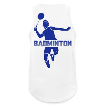 BADBOY - Männer Tank Top atmungsaktiv - Weiß - Hinten - Nick (188cm)