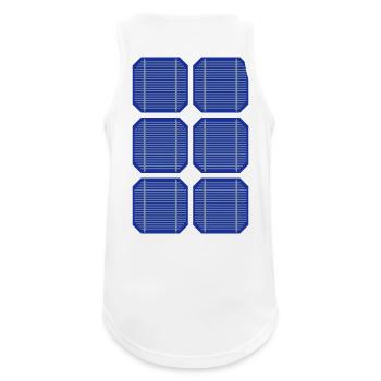 Les cellules solaires - Débardeur respirant Homme - blanc - Dos - Nick (188cm)