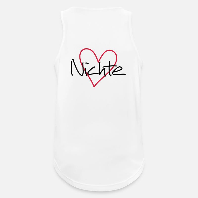 Nichte Herz Geschenk Geschenkidee Partnerlook - Männer Tank Top atmungsaktiv - Weiß