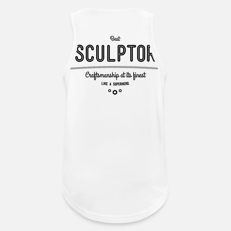 Bester Bildhauer - Handwerkskunst vom Feinsten - Männer Tank Top atmungsaktiv - Weiß