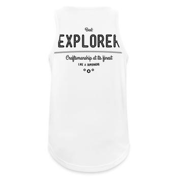 Best discovery using full body - Men's Breathable Tank Top - white - Back - Nick (188cm)