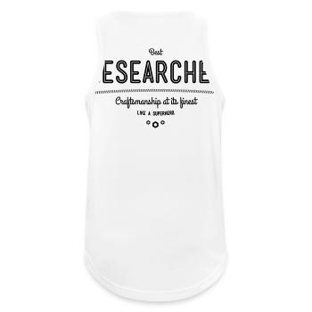 Bester Forscher - Handwerkskunst vom Feinsten - Männer Tank Top atmungsaktiv - Weiß - Hinten - Nick (188cm)