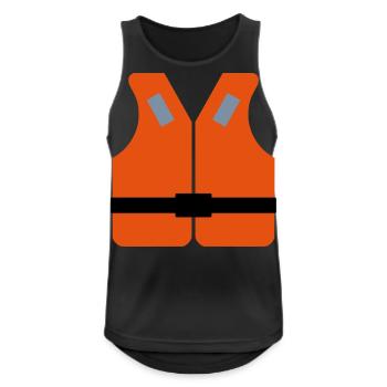 ★ Les couleurs du design peuvent être modifiées ★ Gilet de sauvetage - Débardeur respirant Homme - noir - Devant - Nick (188cm)