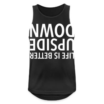 Life Is Better Upside Down - Men's Breathable Tank Top - black - Front - Nick (188cm)
