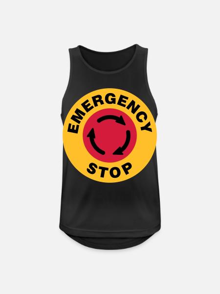 Emergency | Notfall | Stop - Men's Breathable Tank Top - black