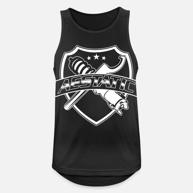 Aestatic, Static Tuner Design - Männer Tank Top atmungsaktiv - Schwarz
