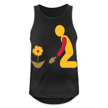 Garten - Männer Tank Top atmungsaktiv - Schwarz - Vorne - Nick (188cm)
