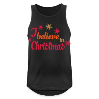 weihnachten - Männer Tank Top atmungsaktiv - Schwarz - Vorne - Nick (188cm)