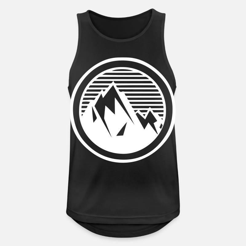 Mountains in a circle - Men's Breathable Tank Top - black