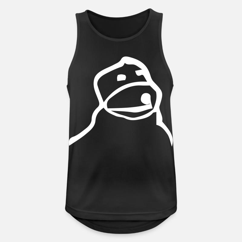 Flat Eric - Männer Tank Top atmungsaktiv - Schwarz