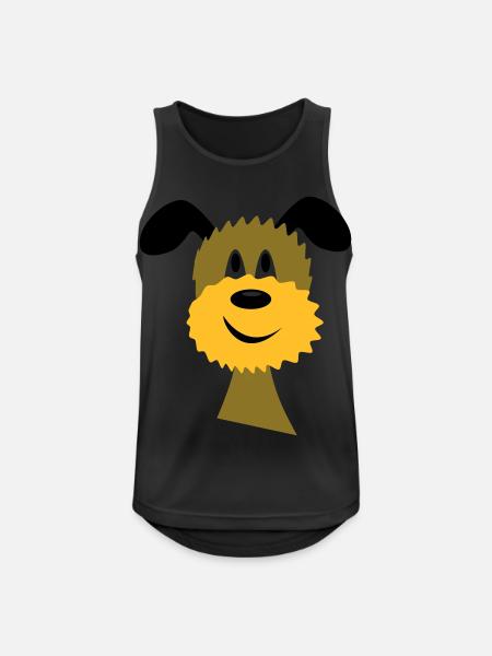 chien - Débardeur respirant Homme - noir