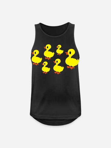 enten - Männer Tank Top atmungsaktiv - Schwarz